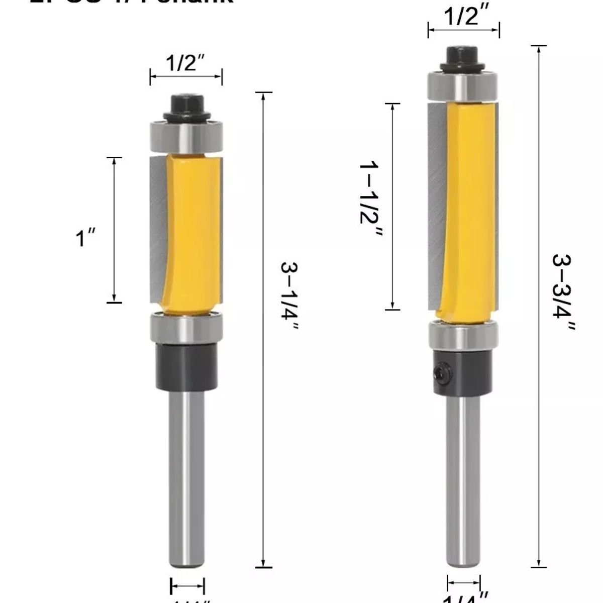 KUANGYE - Fresas 2 Unidades Copiadoras Madera Router Para Tupi Fresadora