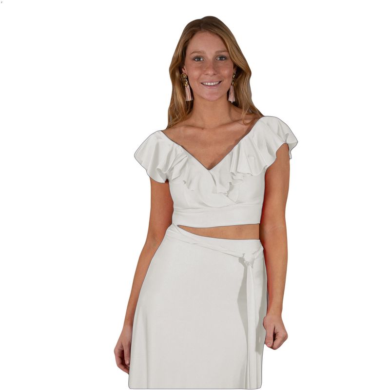 MARIA PASKARO - Peto Marken Blanco Lycra Dupont Vuelo Grande Maria Paskaro - Blanco