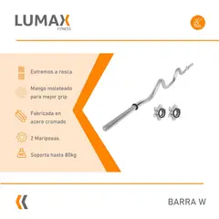 LUMAX - Barra W Preolimpica con Tuercas