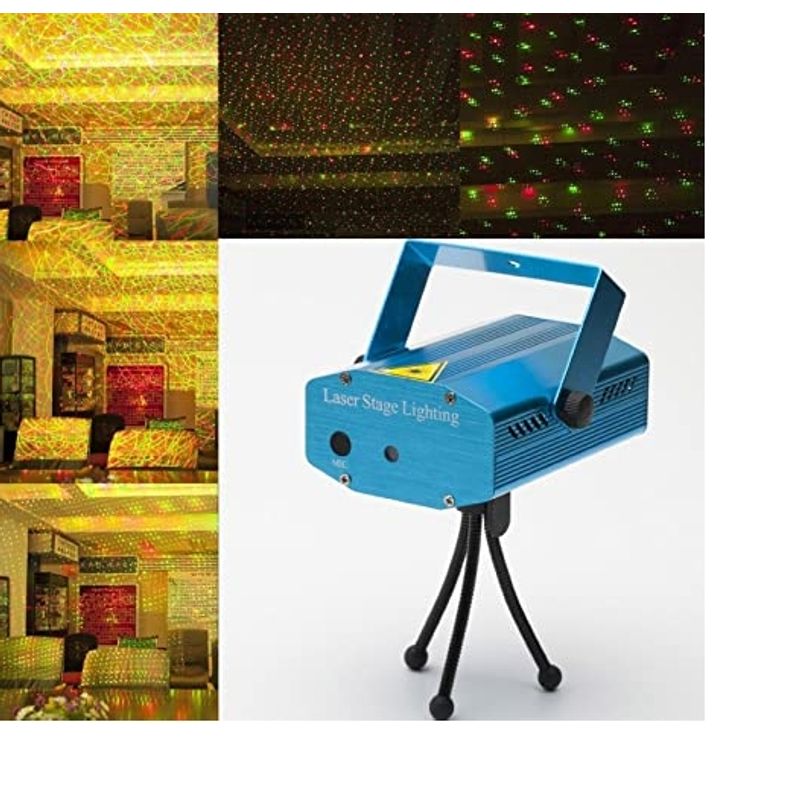 GENERICO - Mini Maquina Proyectora De Luces De Discoteca Láser Trípode