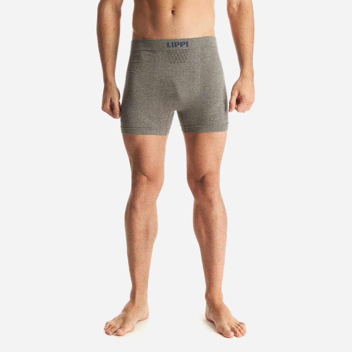LIPPI - Ropa Interior Hombre Pack Skintec Seamless Boxer Gris Medio y Azul Marino Lippi