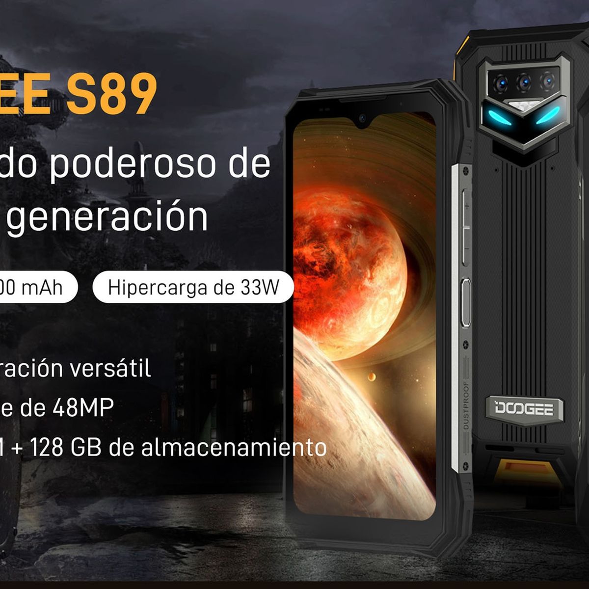 DOOGEE - Doogee S89 - Celular Resistente Bateria 12000mAh Carga Rapida 33W 48mp Vision Nocturna Dualsim