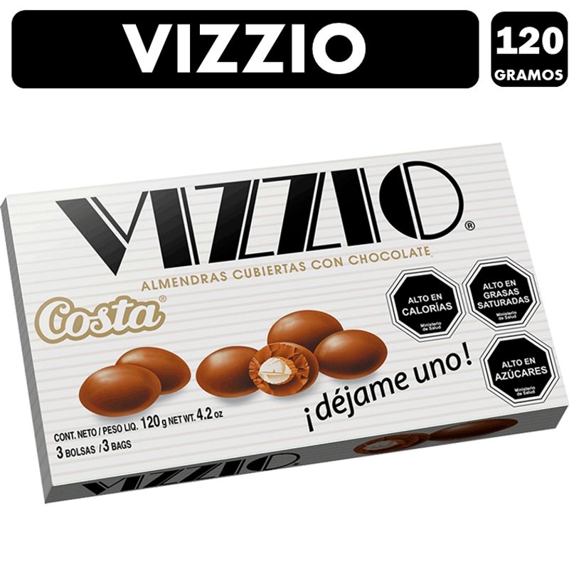 COSTA - Vizzio- Almendras Cubiertas Con Chocolate caja Con 120g