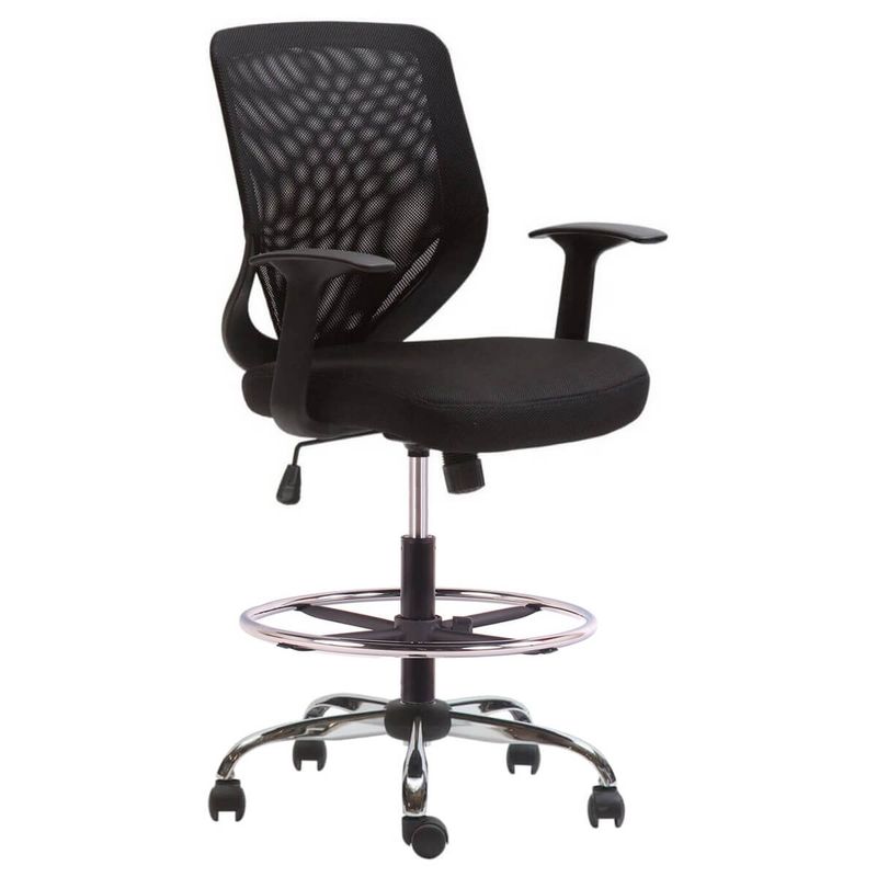BOOKSTORE - Silla Cajero Bend con aro cromado con brazos
