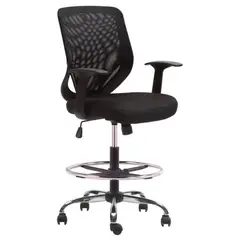 BOOKSTORE - Silla Cajero Bend con aro cromado con brazos