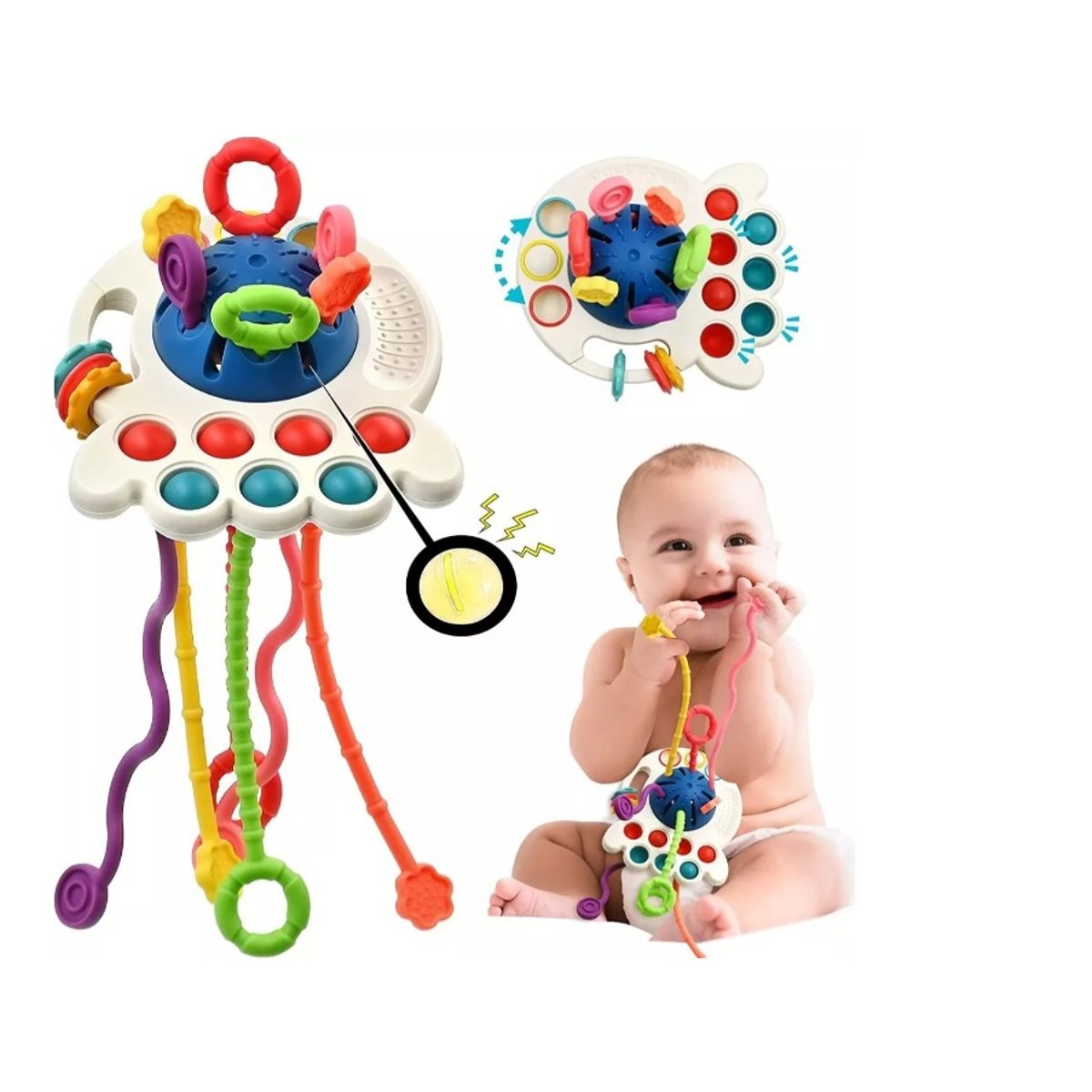 GENERICO - Juguetes Sensoriales Para Bebés Montessori 4 En 1 Multiuso