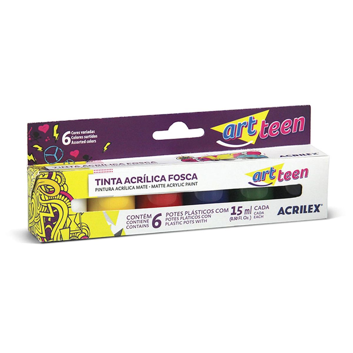 GENERICO - PINTURA ACRÍLICA MATE FOSCA SET 6 COLORES