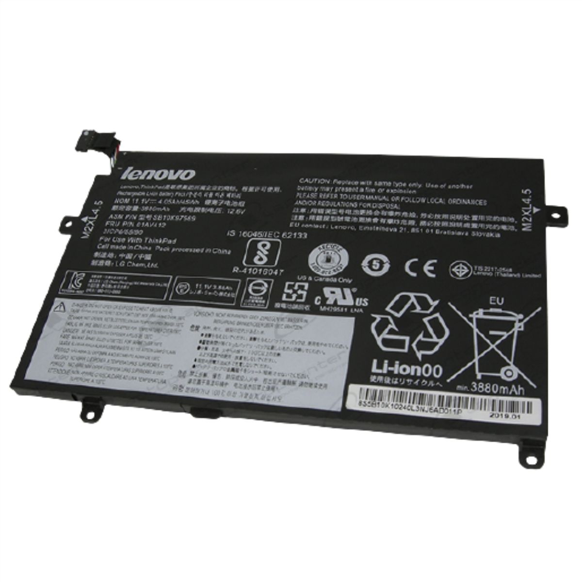 LENOVO - BATERIA LENOVO THINKPAD E470 ORIGINAL 3 CELDAS NEGRO(01AV411)