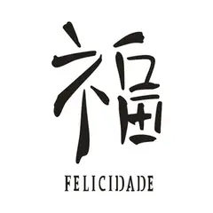 GENERICO - STENCIL IDEOGRAMA FELICIDAD 21X15CM