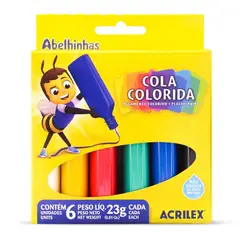 GENERICO - COLA COLORIDA ESTUCHE 6 COLORES