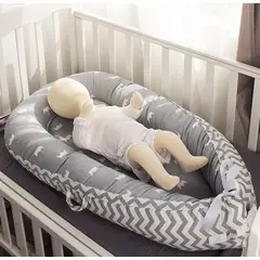 GENERICO - Cama Cojín Nido Colecho De Algodón Gris mas Almohada Reforzado Importado