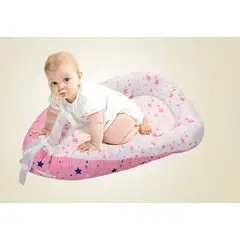 GENERICO - Cama Cojín Nido Colecho De Algodón Rosado mas Almohada Reforzado Importado
