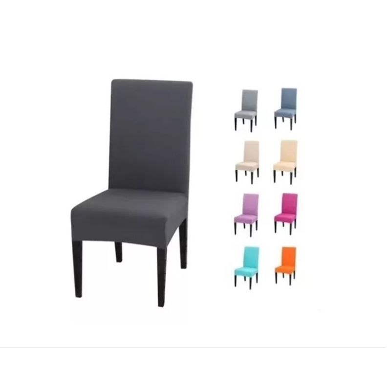 GENERICO - Set De 6 Cubre Silla Funda Cubierta Elastica Comedor Violeta