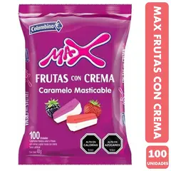 COLOMBINA - Max Frutas Con Crema -Masticables Bolsa Con 100U