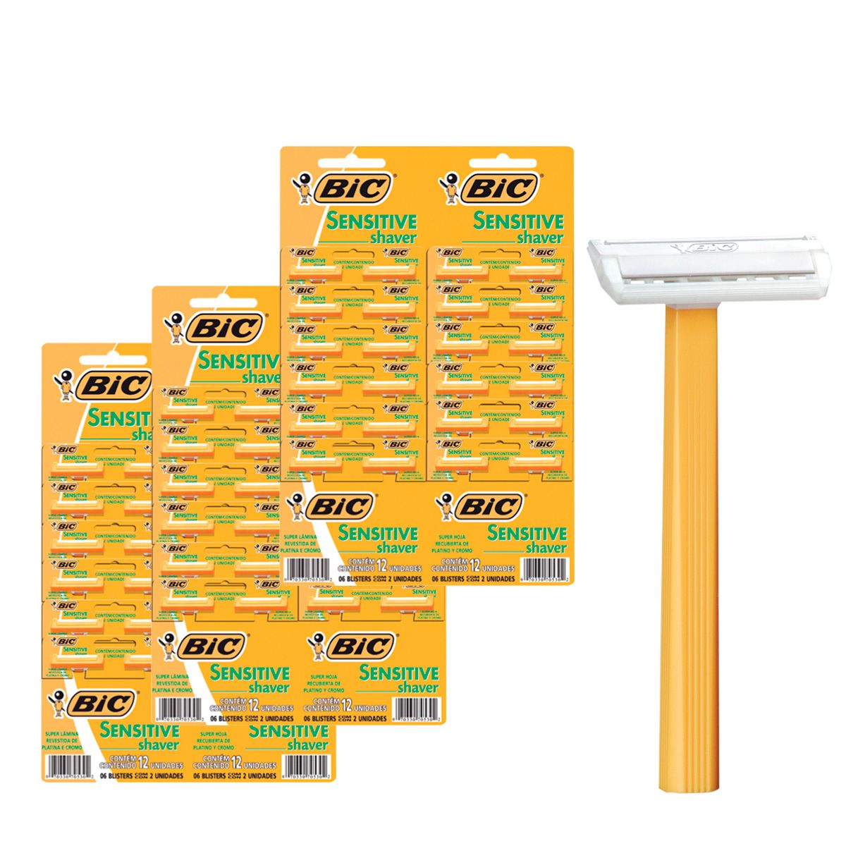 GENERICO - Pack 72 Máquinas De Afeitar Bic Sensitive