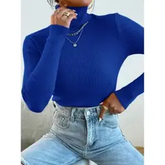MPROPIA - Sweater Beatle Lana Mujer Cuello Alto Doble Otoño Invierno T50