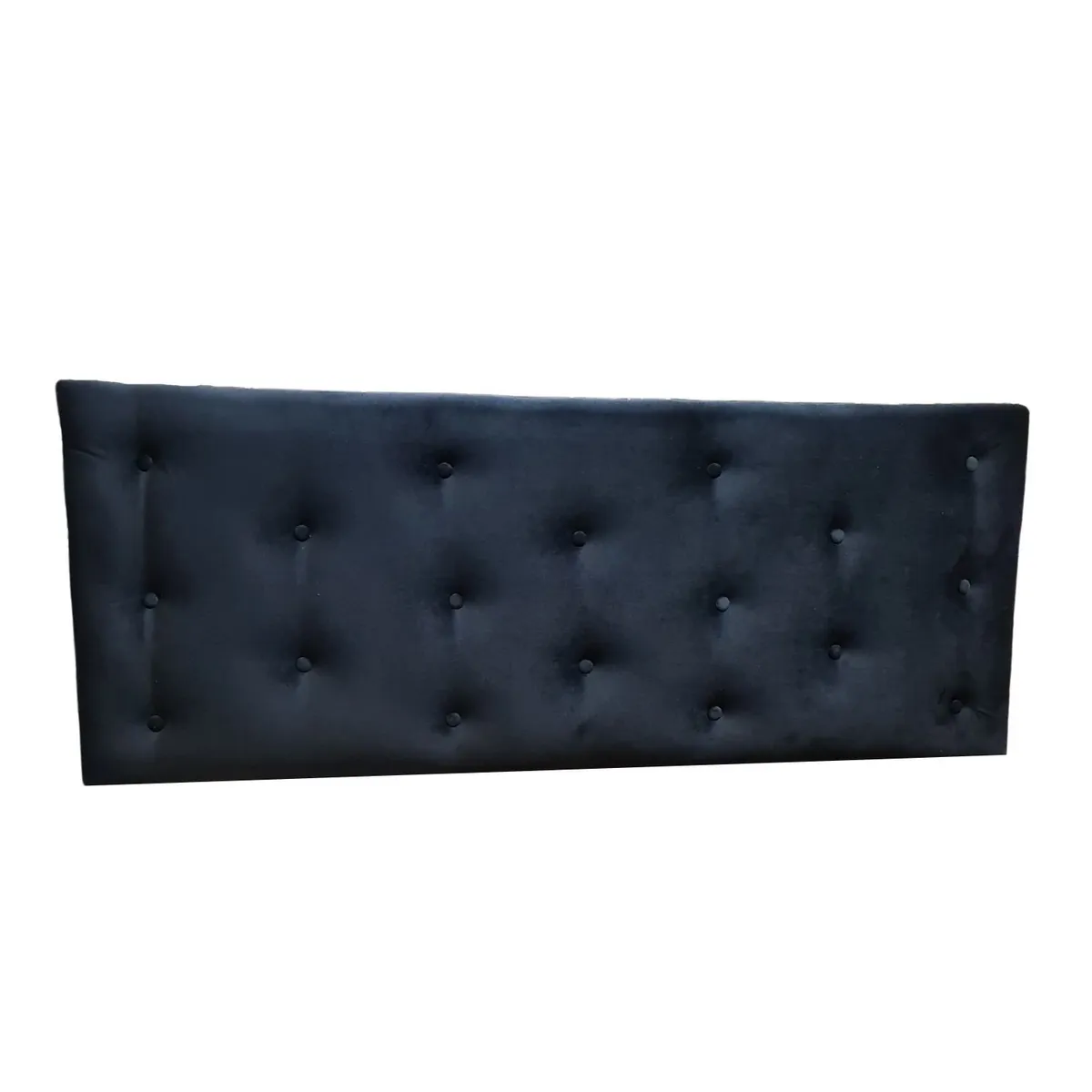 GENERICO - Respaldo 2 Plazas Negro Felpa Muebles Rimar