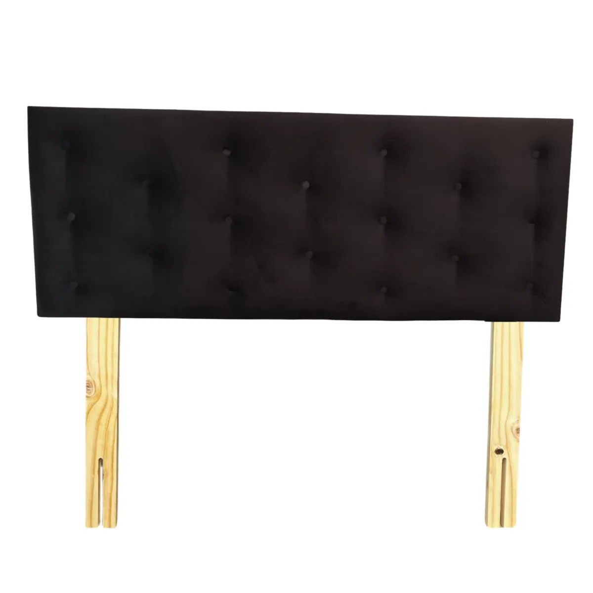 GENERICO - Respaldo 2 Plazas Negro Felpa Muebles Rimar