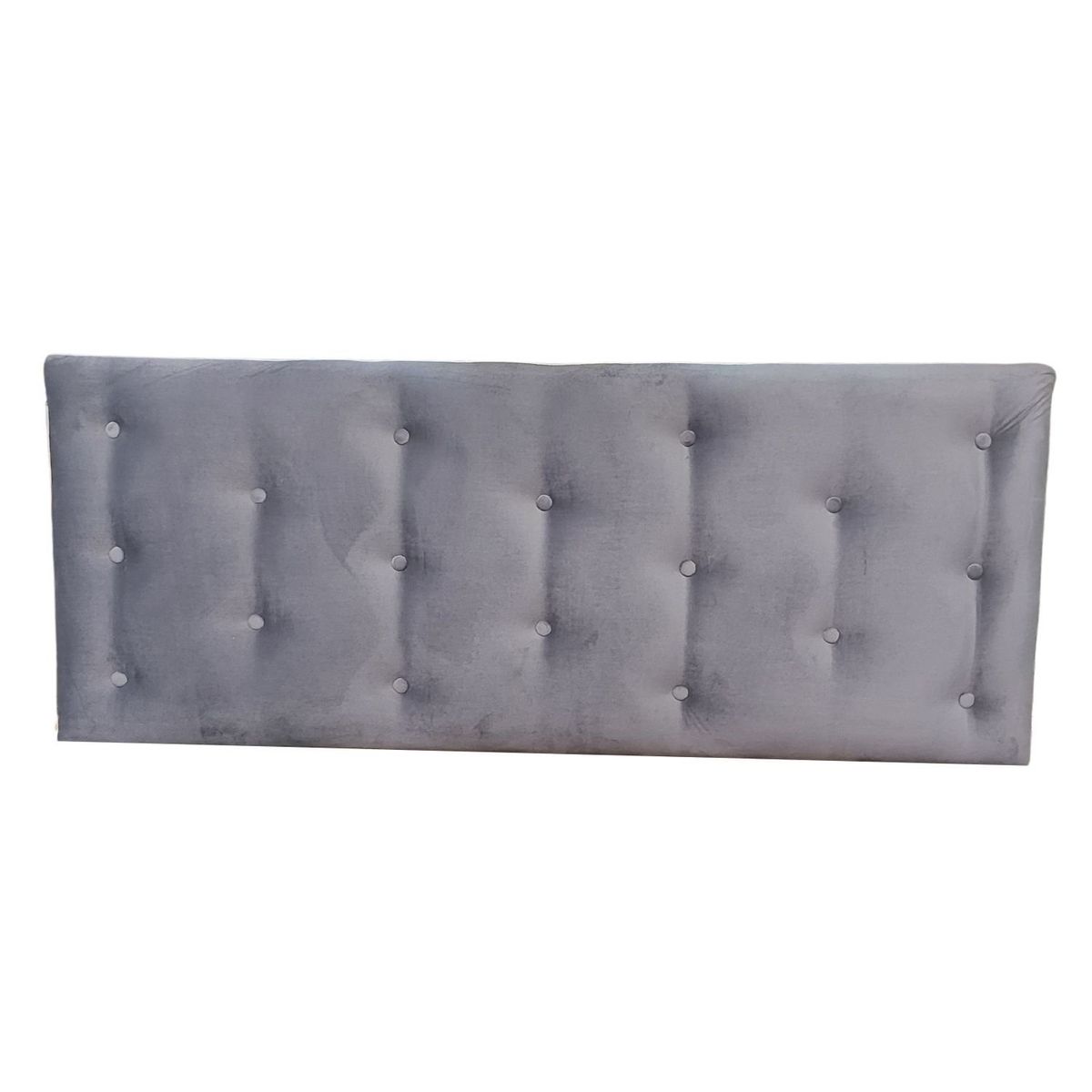GENERICO - Respaldo 2 Plazas Gris Felpa Muebles Rimar