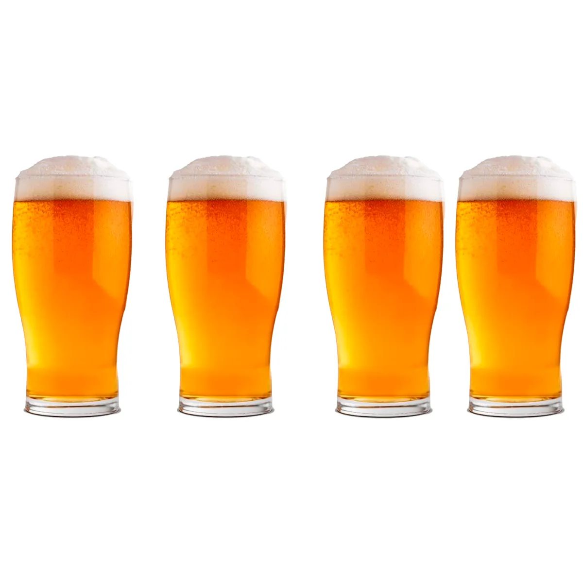 ALLEGRA - Set 4 Vasos Cerveceros Vidrio Modelo Amberes 564ml.