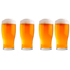 ALLEGRA - Set 4 Vasos Cerveceros Vidrio Modelo Amberes 564ml.