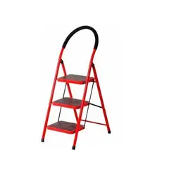 GENERICO - Escalera Metálica Plegable 3 Peldaños resistente