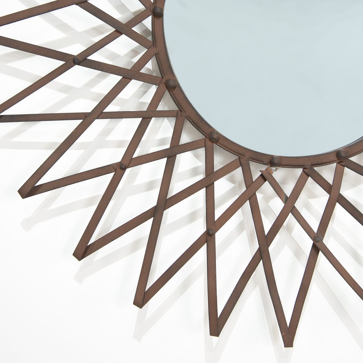 NECTAR - Espejo de Muro Diseño Sol Estilo Industrial Decorativo y Moderno 80 cm