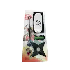 GENERICO - Naruto Cosplay Anillo Collar Banda Shuriken Kunai Hoja Set