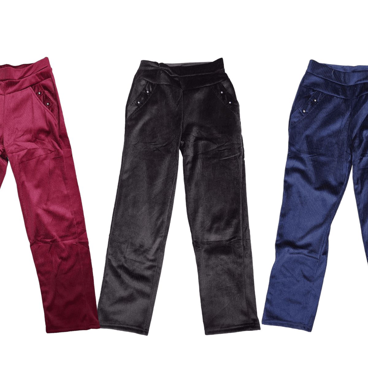 AGW - Pack 3 Pantalones Mujer Vestir Cotele