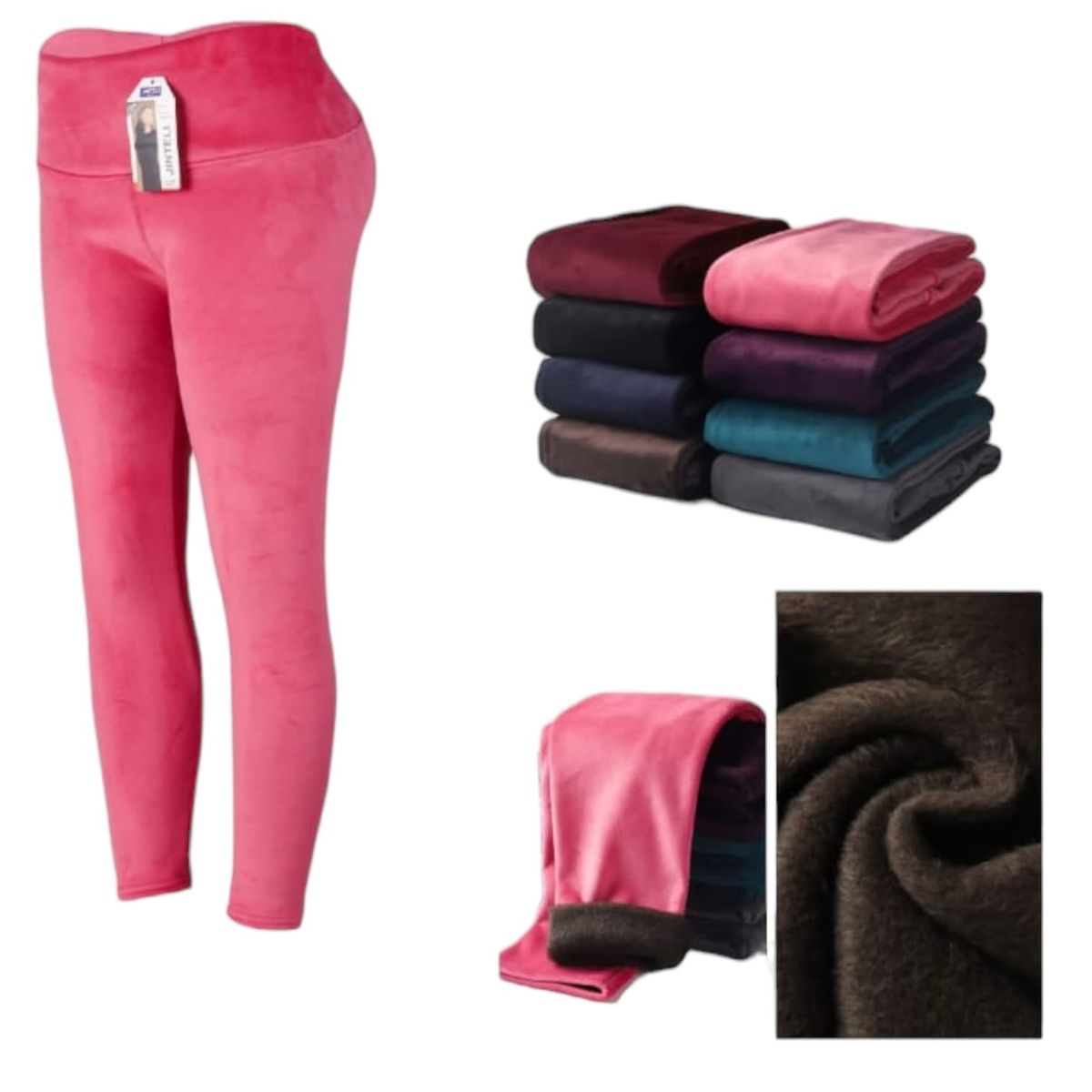 AGW - Pack 3 Calzas Mujer Plush Forrada Polar