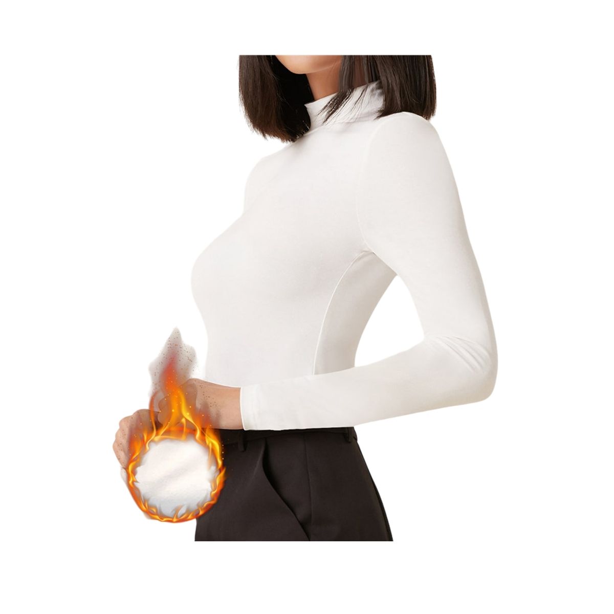 GARSIL - Beatle Para Mujer - Camiseta Termica Con Forro De Polar