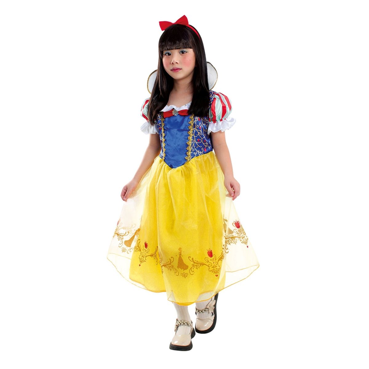 TODODISFRACESCHILE - Disfraz Blanca Nieves con Cintillo Talla 5 a 6 años