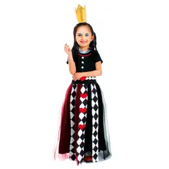 TODODISFRACESCHILE - Disfraz Reina de Corazones Talla 7 a 9 años