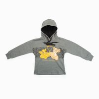 Poleron Niña Rey León Cola Corazon Gris