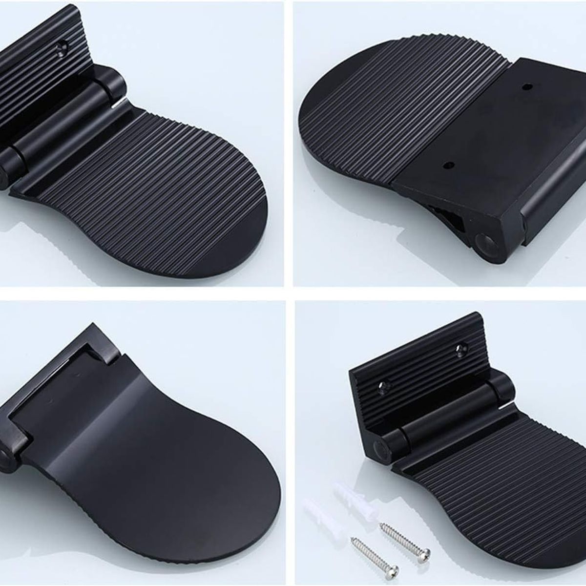 WAKESHOME - Soporte de Pie Para Ducha Reposapie Calzado Negro