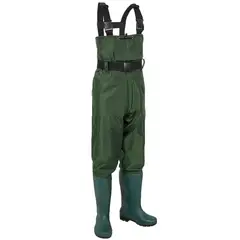 GENERICO - Traje Pesca Wader Impermeable Pvc Pecho Con Botas, Talla 43