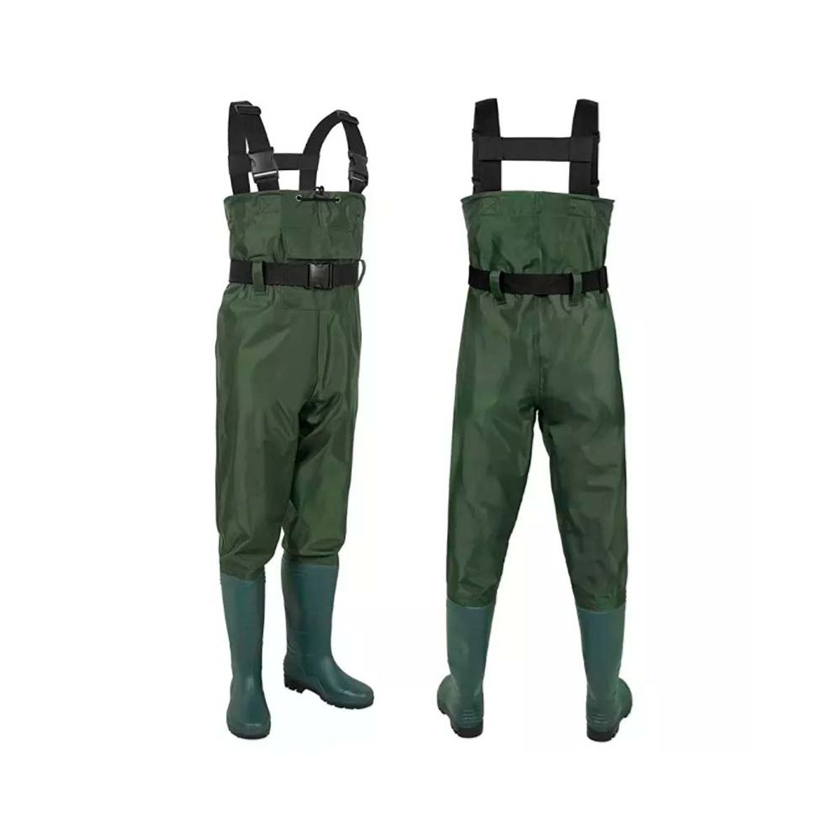 GENERICO - Traje Pesca Wader Impermeable Pvc Pecho Con Botas, Talla 43
