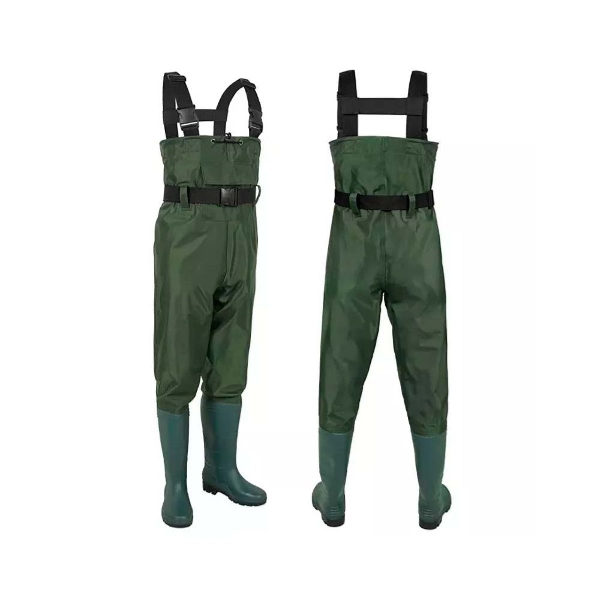 GENERICO - Traje Pesca Wader Impermeable Pvc Pecho Con Botas, Talla 45