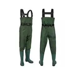 GENERICO - Traje Pesca Wader Impermeable Pvc Pecho Con Botas, Talla 45