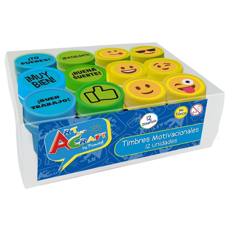 ART AND CRAFT - Pack 12x Timbre infantil motivacional