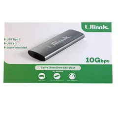 ULINK - Cofre Porta Disco Duro Ssd Usb 3.0 A M.2 Nvme + Ngff