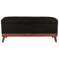 Banqueta con Baúl Incy Negro Delta 120x40x50 cm Máxima Design