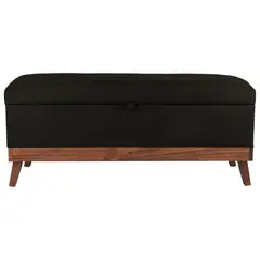 GENERICO - Banqueta con Baúl Incy Negro Delta 120x40x50 cm Máxima Design