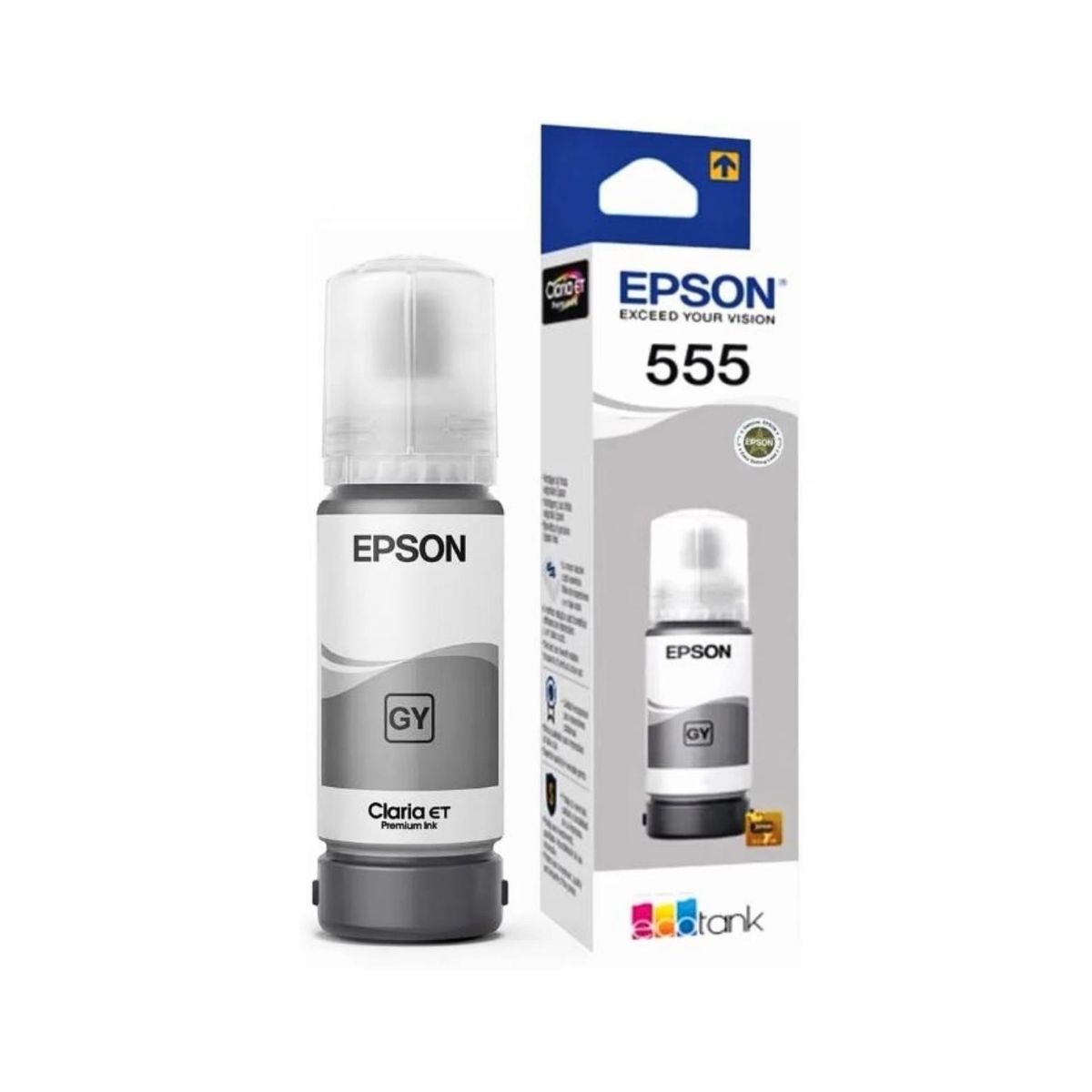 EPSON - TINTA ORIGINAL EPSON 555 GY GRIS T555520 PARA L8160 - L8180.