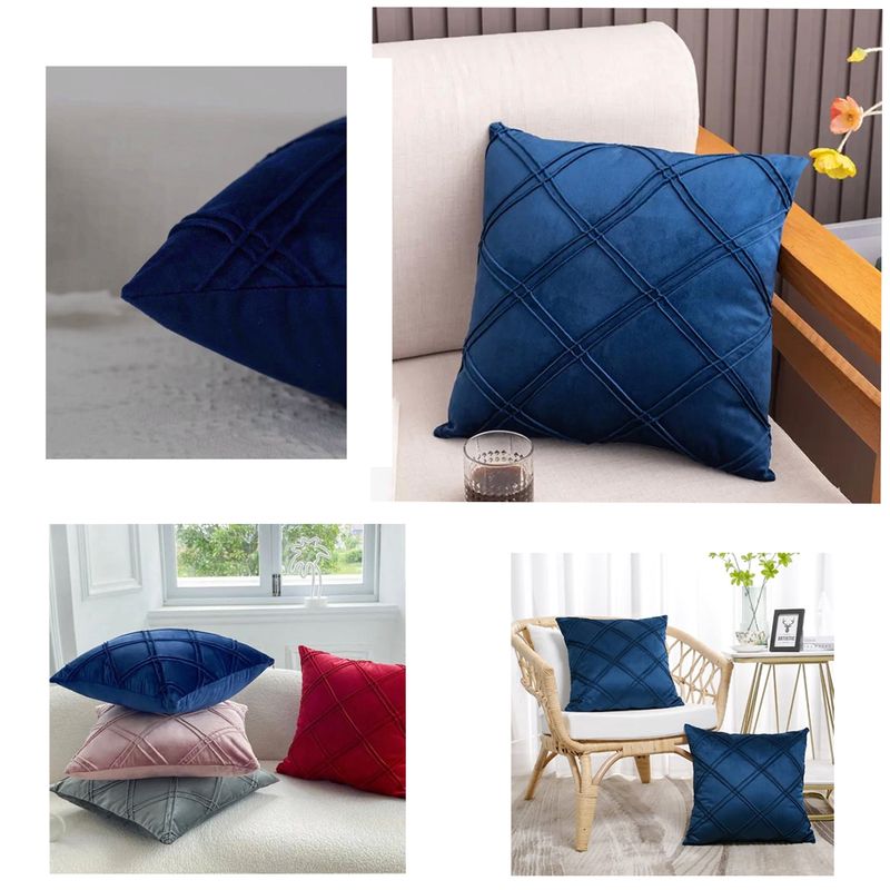 GENERICO - Pack 2 Fundas Decorativas  Diseño Rombo Doble 45x45 cms.