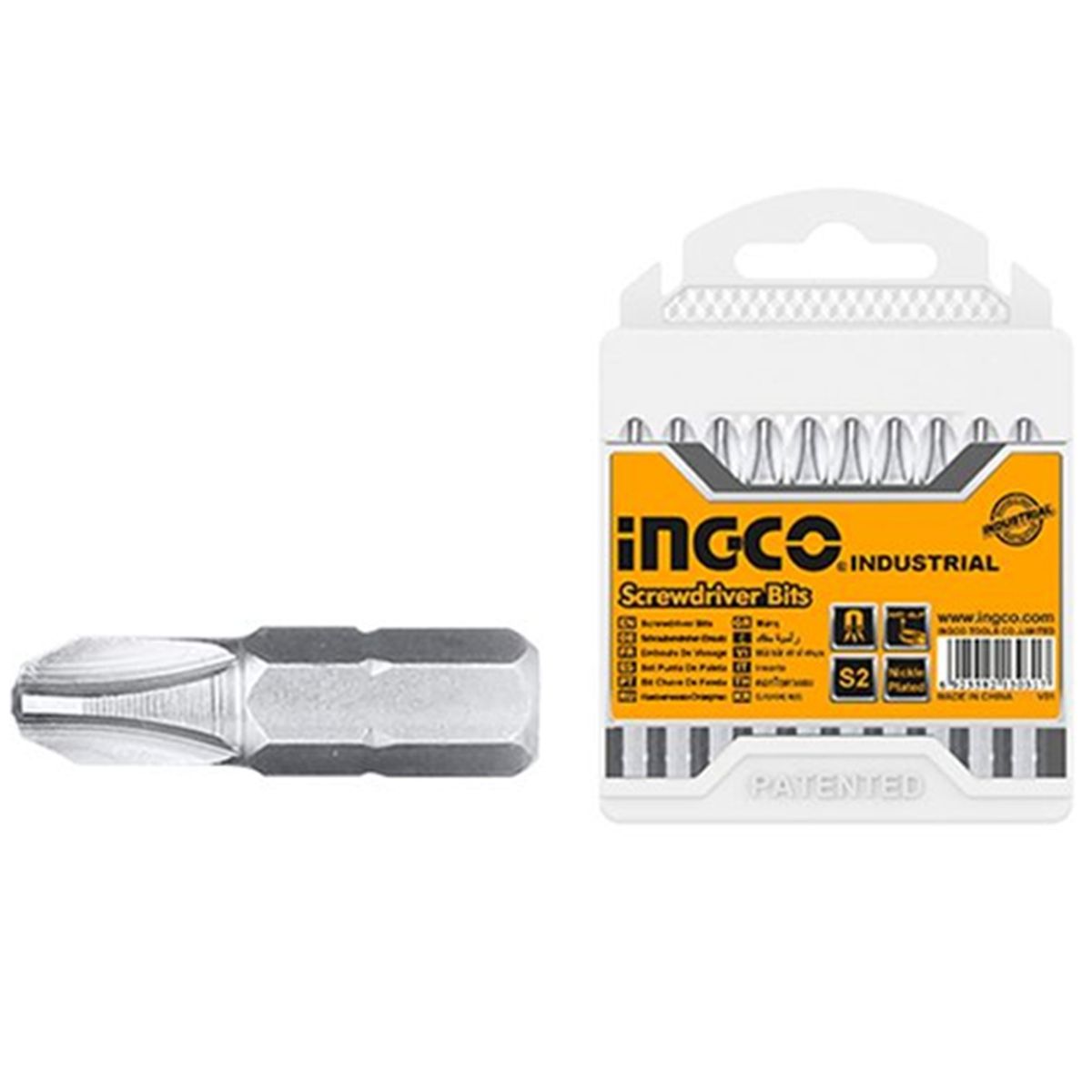 INGCO - Juego Puntas Phillips Hexagonal S2 Ph2 20pc Magnetico Ingco