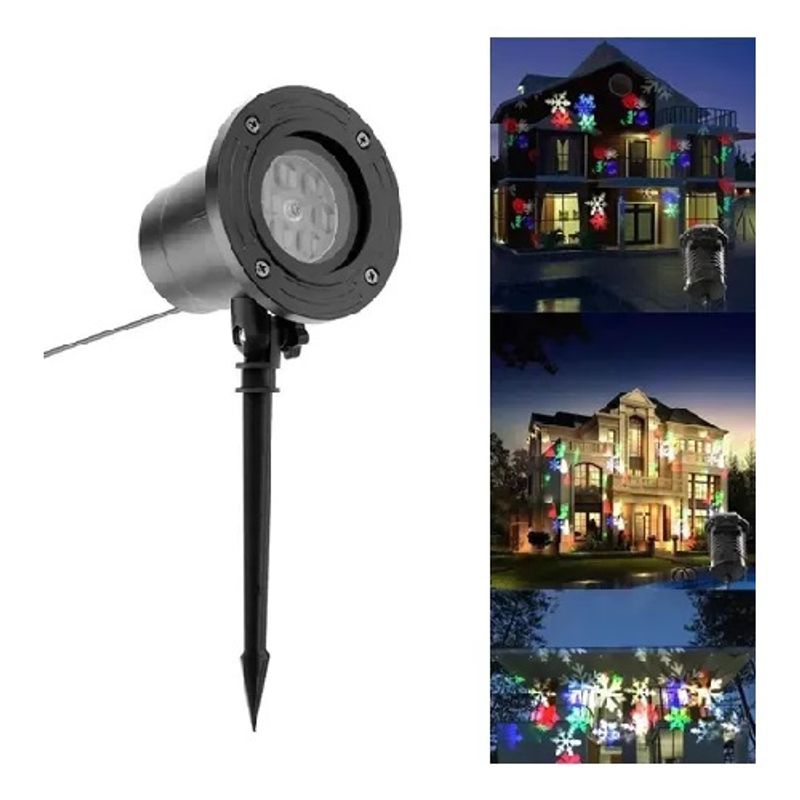 GENERICO - Proyector Decorativo Foco Laser Luces Led Navidad Fiesta 013200