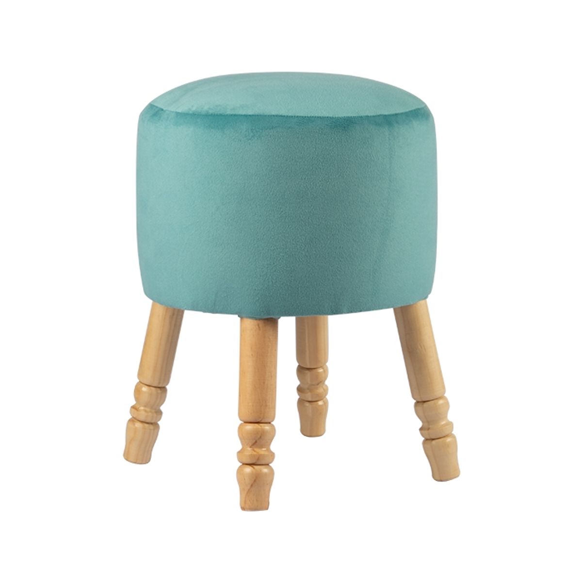 GENERICO - Pouf Bird Diseño Turquesa Felpa 35x35x45 cm Máxima Design