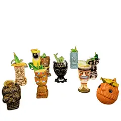 MOOR - Pack 10 Tiki Mugs Aloha + 3 Destapadores