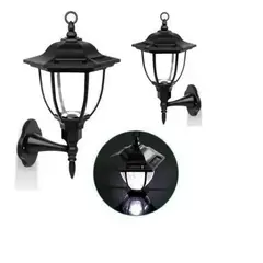GENERICO - X2 Apliques Farol Exterior de Pared Negro